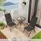 Costway 1 PCS Patio Folding Dining Chair with 7-Level Adjustable High Backrest for Garden Brown/Black